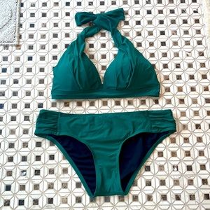 NWOT Antonio Melani emerald green bikini